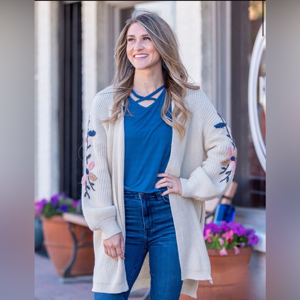NWT! Not Your Grandmother’s Cardigan Sweater (Blue or Cream) Small-2X